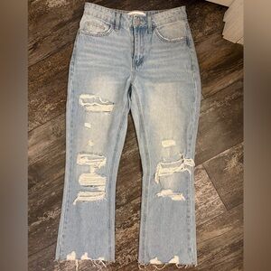 Flying Monkey Los Angeles Light Blue Straight Leg Jeans